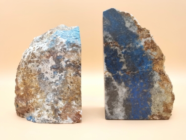 Preview: Jugendstil Lapislazuli Buchstützen